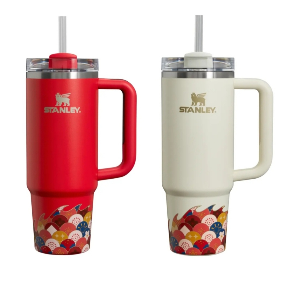 Stanley Lunar New Year 30oz Tumblers bundle of red and cream